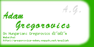 adam gregorovics business card